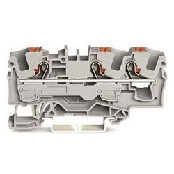 Wago 3-Leiter-Durchgangsklemme 2206 2206-1301, 6mm2 800V 41A, Polyamid, grau... WAGO-2206-1301 4055143712088 (Abb. 1)