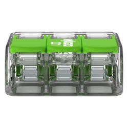 Wago Verbindungsklemme 221 221-423, 0,2-4mm2, Transparent/Grün... WAGO-221-423 4066966345438 (Abb. 1)