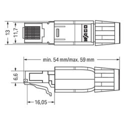 Wago ETHERNET-Stecker 750-975, IP20, Kategorie 5E, Kunststoff, Lichtgrau, 750-975... WAGO-750-975 4045454482480 (Abb. 1)