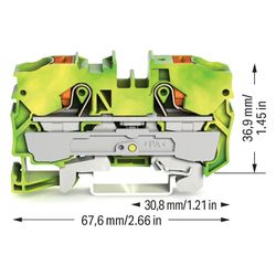 Wago 2-Leiter-Schutzleiterklemme TOPJOB S 2210-1207, 10mm2, Federzuganschluss, Polyamid... WAGO-2210-1207 4055143736084 (Abb. 1)