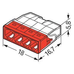 Wago COMPACT-Verbindungsdosenklemme 2273 2273-204, 4x0,5-2,5mm2, Polycarbonat, Transpare... WAGO-2273-204 4050821027867 (Abb. 1)
