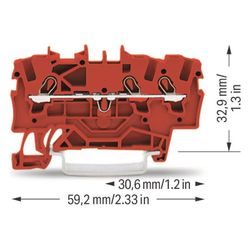 Wago 3-Leiter-Durchgangsklemme TOPJOB S 2001-1303, 1,5mm2, Polyamid, Rot... WAGO-2001-1303 4045454397487 (Abb. 1)