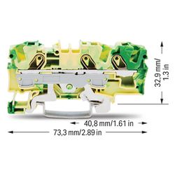 Wago Schutzleiterklemme TOPJOB S 2006-1307, 3-Leiter 0,5-10mm2, Polyamid, Grün/Gelb... WAGO-2006-1307 4017332999717 (Abb. 1)