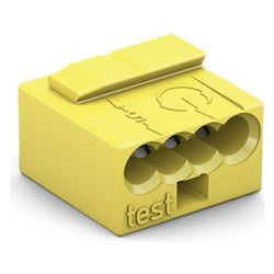 Wago Verbindungsdosenklemme 243 243-504, 0,6-0,8mm, 100V, 6A, Gelb... WAGO-243-504 4044918440813 (Abb. 1)