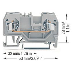 Wago 2-Leiter-Durchgangsklemme 280 280-901, 0,08-2,5mm2, Grau... WAGO-280-901 4044918391726 (Abb. 1)