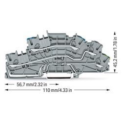 Wago Installationsetagenklemme 2003-6646, 250V 20A, Polyamid, Grau... WAGO-2003-6646 4050821322061 (Abb. 1)