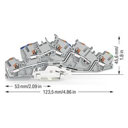 Wago Installationsetagenklemme 2205, 250V 40A, Polyamid, Grau, 2205-7646... WAGO-2205-7646 4066966165234 (Abb. 1)