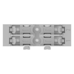 Wago Befestigungsadapter Serie 221 221-2522, 2-fach, Schraubbefestigung, Polyamid, Grau,... WAGO-221-2522 4066966119930 (Abb. 1)