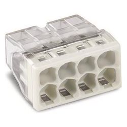 Wago Verbindungsdosenklemme 2273-208, 8-Leiter 0,5-2,5mm2, 450V 24A, Transparent/Grau... WAGO-2273-208 4050821027881 (Abb. 1)
