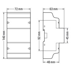 Wago Energiezähler 879-3020, 65A, 3x230/400V, Modbus/M-Bus, PC 940 A... WAGO-879-3020 4066966125412 (Abb. 1)
