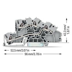 Wago Installationsetagenklemme 2003-7642 L/L, 0,25-4mm2, 400 V, 32 A, Grau... WAGO-2003-7642 4044918925594 (Abb. 1)