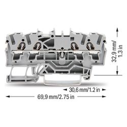 Wago 4-Leiter-Durchgangsklemme TOPJOB S 2002-1401, 2,5mm2, 800V, 24A, Grau... WAGO-2002-1401 4017332999281 (Abb. 1)
