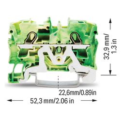 Wago 2-Leiter-Schutzleiterklemme TOPJOB S 2004-1207, 0,5-6mm2, Thermoplast, Grün/Gelb... WAGO-2004-1207 4017332071345 (Abb. 1)