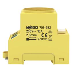 Wago Schaltschrank-Steckdose 709-582, 250V 16A 3TE, Polyamid, Signalgelb... WAGO-709-582 4055143718325 (Abb. 1)
