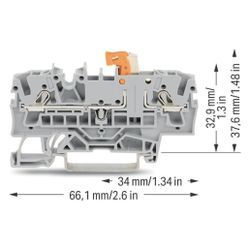 Wago Trennklemme TOPJOB S 2002-1671, 400V 16A, 0,25-4mm2, Grau... WAGO-2002-1671 4055143872713 (Abb. 1)