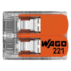 Wago Verbindungsklemme 221 221-612, 0,5-6mm2, Polycarbonat, Transparent/Orange... WAGO-221-612 4055143704168 (Abb. 1)