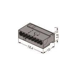Wago MICRO-Verbindungsdosenklemme 243 243-208, 8-Leiter 0,6-0,8mm, Dunkelgrau... WAGO-243-208 4044918502634 (Abb. 1)