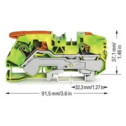 Wago Schutzleiterklemme TOPJOB S 2116-5207, 16mm2, 91,5x12x36,9mm, Polyamid, Grün/Gelb... WAGO-2116-5207 4055143754453 (Abb. 1)