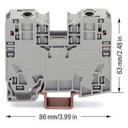 Wago 2-Leiter-Durchgangsklemme 285-135, 6-35mm2, 125A, 1000V, 16x86x63mm, Polyamid, Grau,... WAGO-285-135 4066966248548 (Abb. 1)