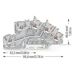 Wago Installationsetagenklemme 2203 2203-7545, 400V 31A, Polyamid, Grau... WAGO-2203-7545 4066966121995 (Abb. 1)