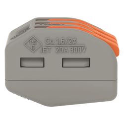 Wago Verbindungsklemme 222 222-413, 3-Leiter, 0,08-4mm2, 400V, 32A, Grau... WAGO-222-413 4017332955676 (Abb. 1)