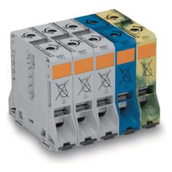 Wago Drehstromset 285 285-199, 25-95mm2, Polyamid, Grau/Blau/Grün-Gelb... WAGO-285-199 4045454204396 (Abb. 1)