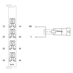 Wago 4-Kanal-Relaisausgang 750-515, 250V, 2A, 100x12x67,8mm... WAGO-750-515 4055143512831 (Abb. 1)