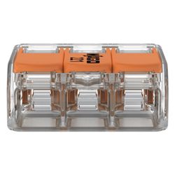 Wago Verbindungsklemme 221-413 COMPACT, 0,14-4mm2, Polycarbonat, Transparent/Orange... WAGO-221-413 4050821808442 (Abb. 1)