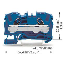 Wago 2-Leiter-Durchgangsklemme TOPJOB S 2006-1204, 0,5-10mm2, 800V, 41A, Blau... WAGO-2006-1204 4017332999656 (Abb. 1)