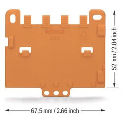 Wago Zugentlastungsplatte 222-505, für Befestigungsadapter Serie 221 oder 222, Orange... WAGO-222-505 4045454714789 (Abb. 1)