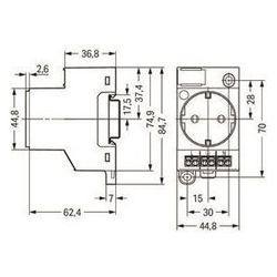 Wago Schaltschrank-Steckdose 709-581, 250V 16A, Polyamid, Lichtgrau... WAGO-709-581 4055143721295 (Abb. 1)