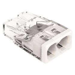 Wago Verbindungsdosenklemme 2273 2273-202, 0,5-2,5mm2, Polycarbonat, Transparent/Weiß... WAGO-2273-202 4050821027843 (Abb. 1)