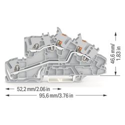 Wago Installationsetagenklemme 2203 2203-7542, 400V 31A, Polyamid, Grau... WAGO-2203-7542 4066966121902 (Abb. 1)