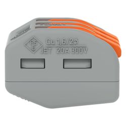 Wago Verbindungsklemme 222 222-413, 3-Leiter, 0,08-4mm2, 400V, 32A, Grau... WAGO-222-413 4017332955676 (Abb. 1)
