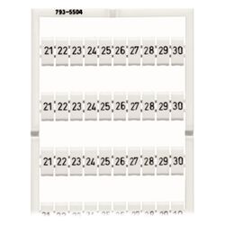 Wago WMB-Beschriftungskarte 793-5504, Rastermaß 5mm, weiß... WAGO-793-5504 4044918934473 (Abb. 1)