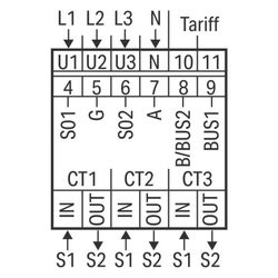 Wago Energiezähler 879-3040, 3x230/400V, 1A/5A, Modbus/M-Bus, 35mm... WAGO-879-3040 4066966177299 (Abb. 1)