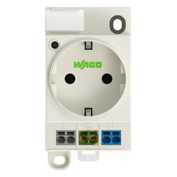 Wago Schaltschrank-Steckdose 709-581, 250V 16A, Polyamid, Lichtgrau... WAGO-709-581 4055143721295 (Abb. 1)