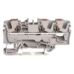 Wago 3-Leiter-Durchgangsklemme 2206 2206-1301, 6mm2 800V 41A, Polyamid, grau... WAGO-2206-1301 4055143712088 (Abb. 1)