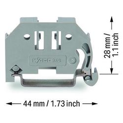 Wago Endklammer 249-116, 6mm, 44x28mm, Kunststoff, Grau... WAGO-249-116 4017332270823 (Abb. 1)