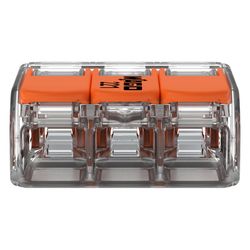 Wago Verbindungsklemme 221-413 COMPACT, 0,14-4mm2, Polycarbonat, Transparent/Orange... WAGO-221-413 4050821808442 (Abb. 1)