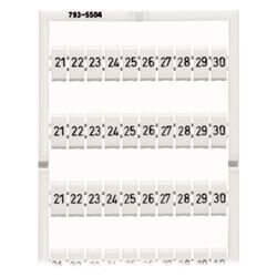 Wago WMB-Beschriftungskarte 793-5504, Rastermaß 5mm, weiß... WAGO-793-5504 4044918934473 (Abb. 1)