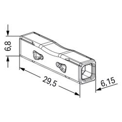 Wago Durchgangsverbinder 2773, 0,75-4mm2, 32A, 450V, Polycarbonat, Transparent, 2773-24... WAGO-2773-2401 4066966321630 (Abb. 1)