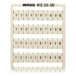 Wago WSB-Beschriftungskarte 209-502, 5mm Rastermaß, weiß... WAGO-209-502 4017332273008 (Abb. 1)