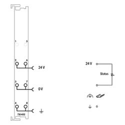 Wago Potentialeinspeisung 750-602, 24V DC, 12x100x69,8mm, Polycarbonat/Polyamid 6.6, lich... WAGO-750-602 4045454393731 (Abb. 1)