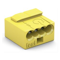 Wago Verbindungsdosenklemme 243 243-504, 0,6-0,8mm, 100V, 6A, Gelb... WAGO-243-504 4044918440813 (Abb. 1)