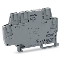 Wago Relaisklemme 859-304, 24V DC, 1 Wechsler, 6mm, Grau... WAGO-859-304 4055143606769 (Abb. 1)
