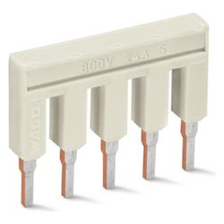 Wago Querverbinder TOPJOB S 2002-405, 5-fach 800V 25A 5,2mm, isoliert, lichtgrau... WAGO-2002-405 4055143687393 (Abb. 1)