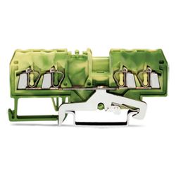 Wago 4-Leiter-Schutzleiterklemme 280 280-837, 2,5mm2, 5x75x28mm, Federzuganschluss, Grün/... WAGO-280-837 4045454100155 (Abb. 1)