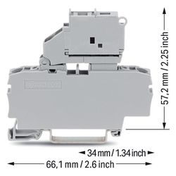Wago 2-Leiter-Sicherungsklemme 2002-1611, 0,25-4mm2, Polyamid, Grau... WAGO-2002-1611 4045454974732 (Abb. 1)