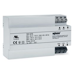 Wago Sicherheitstrafo, 63 VA, 12/24 V, 144x60x54mm, IP20... WAGO-787-976 4055143487399 (Abb. 1)